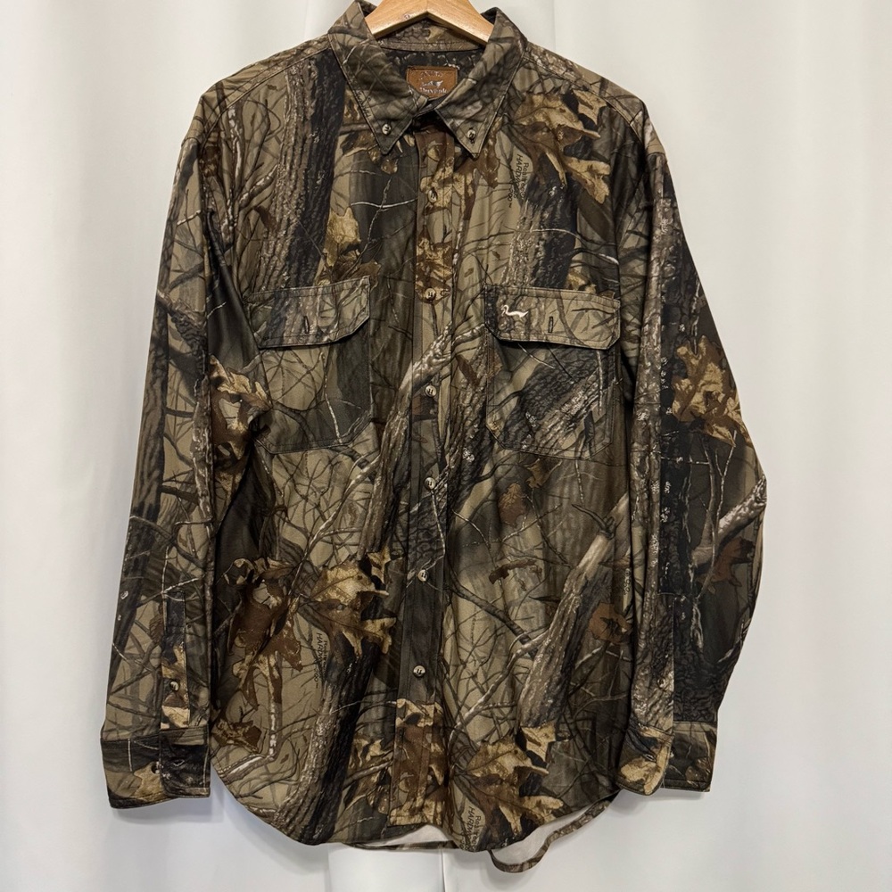 Duxback Men's Camo Button Down Long Sleeve Shirt Size: Large‎